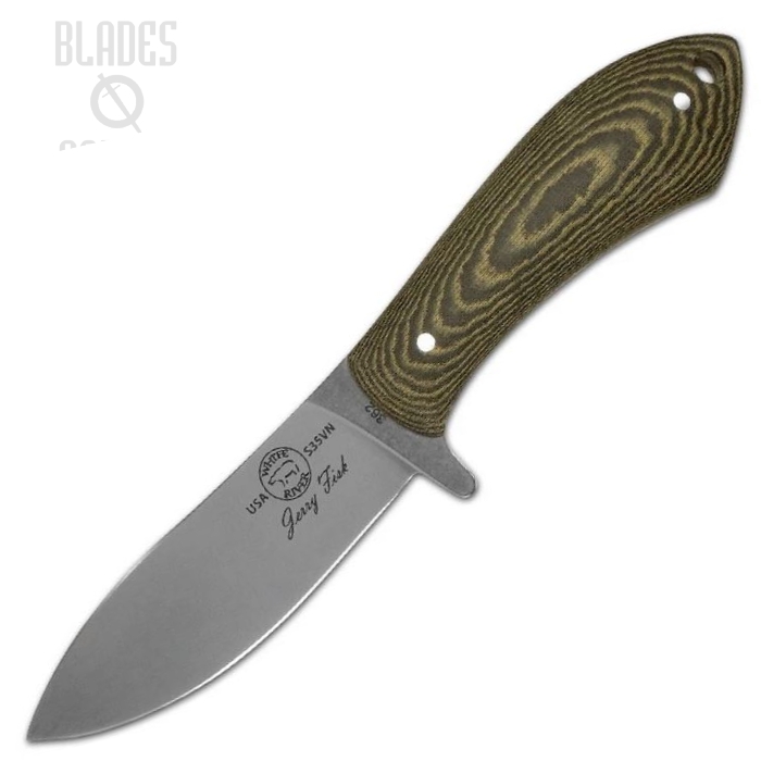 White River Sendero Pack Fixed Blade Knife, S35VN, Micarta Olive/Black, Kydex Sheath White River Sendero Pack Fixed Blade Knife, S35VN, Micarta Olive/Black, Kydex Sheath